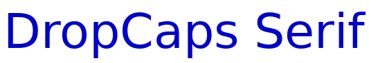 DropCaps Serif Schriftart